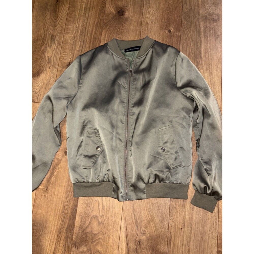 Misguided x Carli Bybel Collab Collection Olive Bomber Jacket